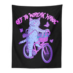 Grunge Cute Cat Tapestry