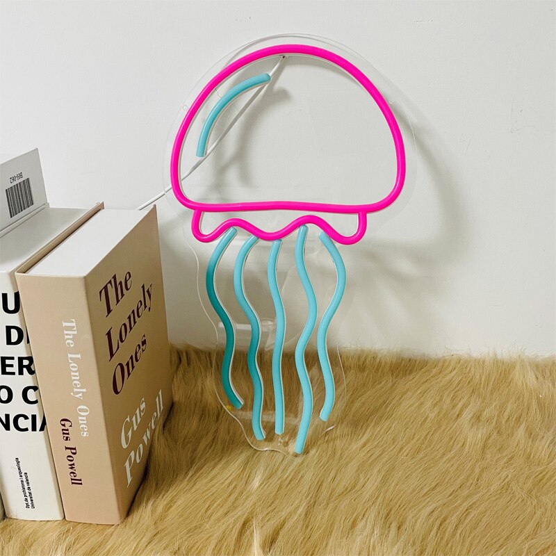 Jellyfish Neon Wall Lamp