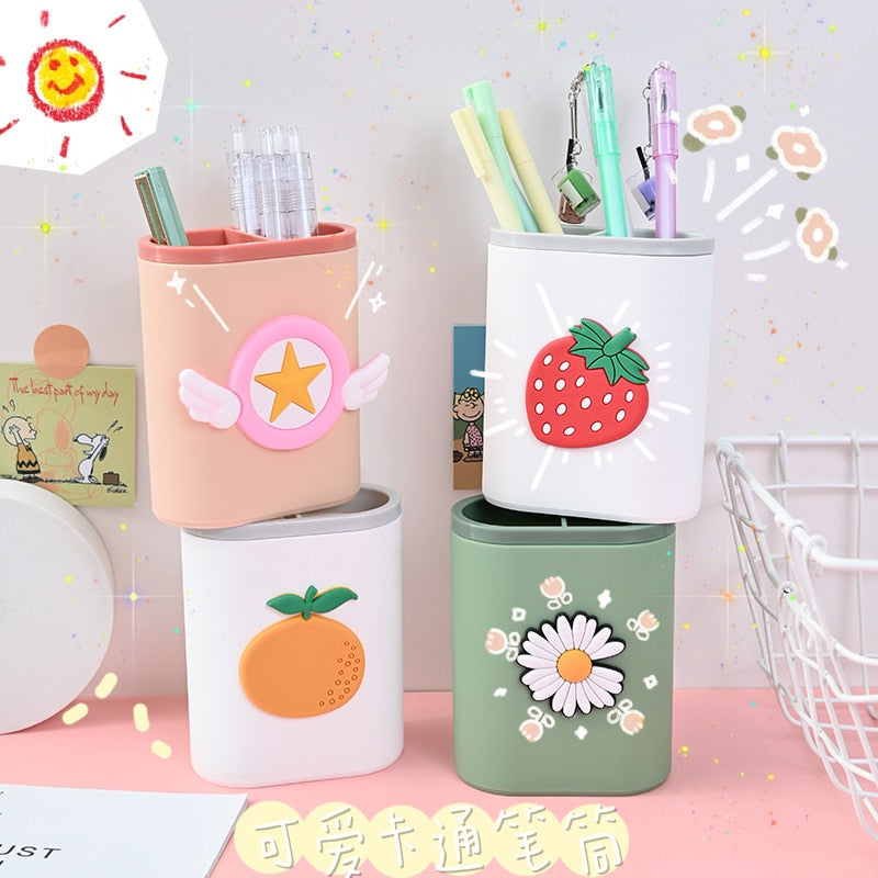 Kawaii Cartoon Pen Holder