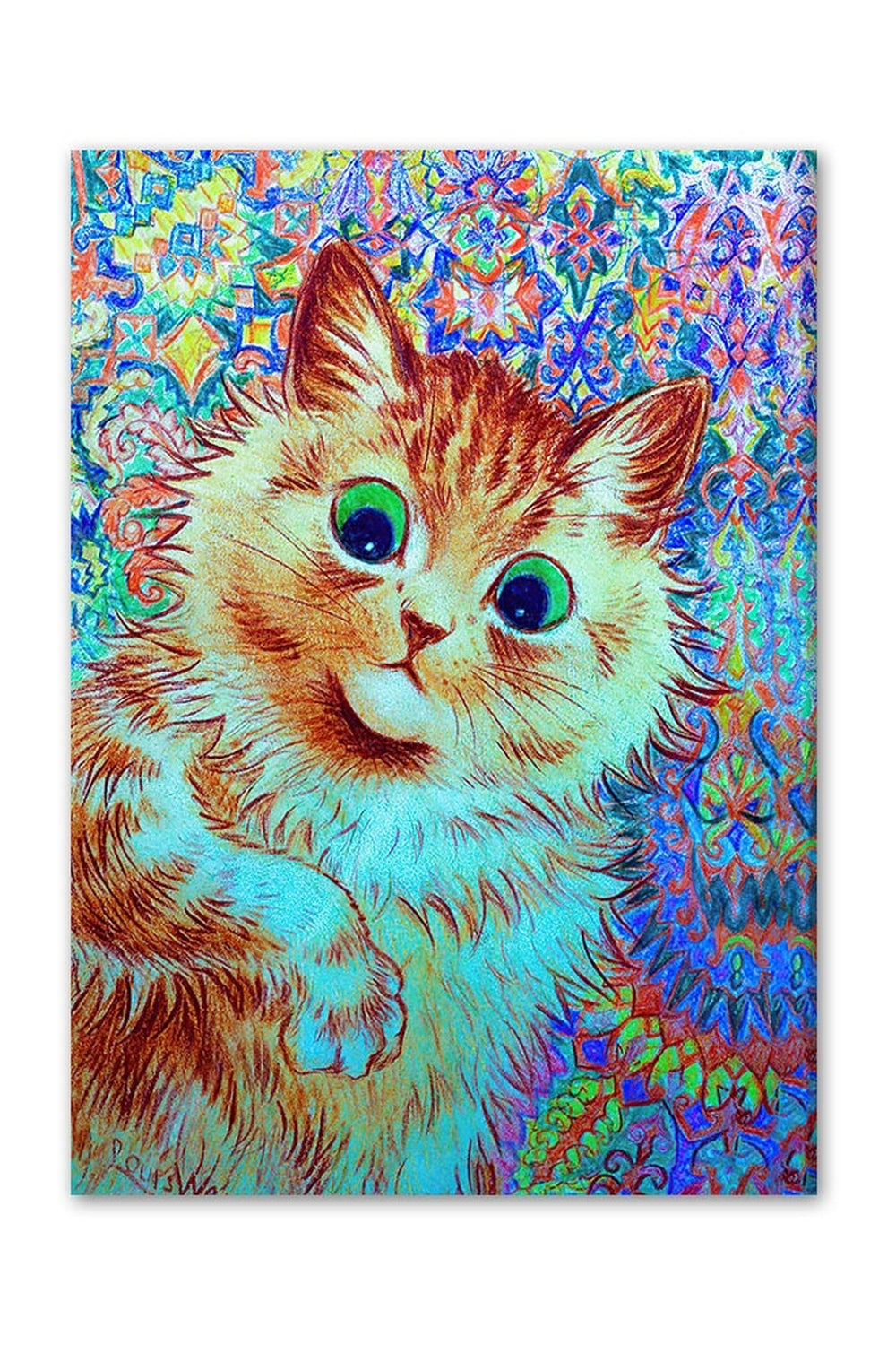 Louis Wain Cats Psychedelic Poster