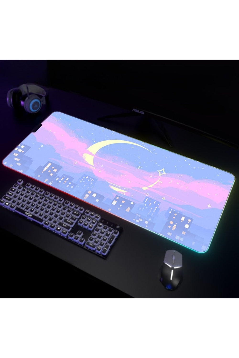 Moon LED Gaming Mousepad