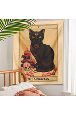 Magician Cat Fantasy Tapestry