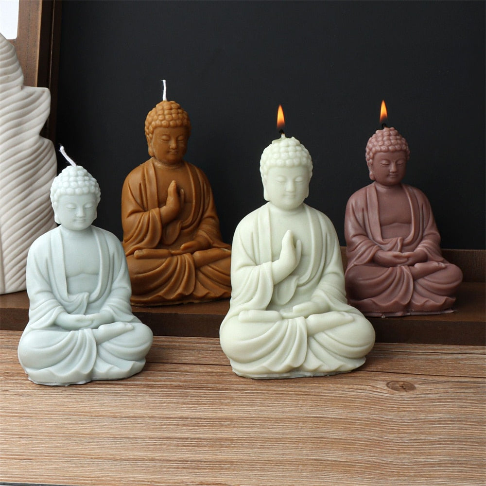 3D Buddha Candle Mold