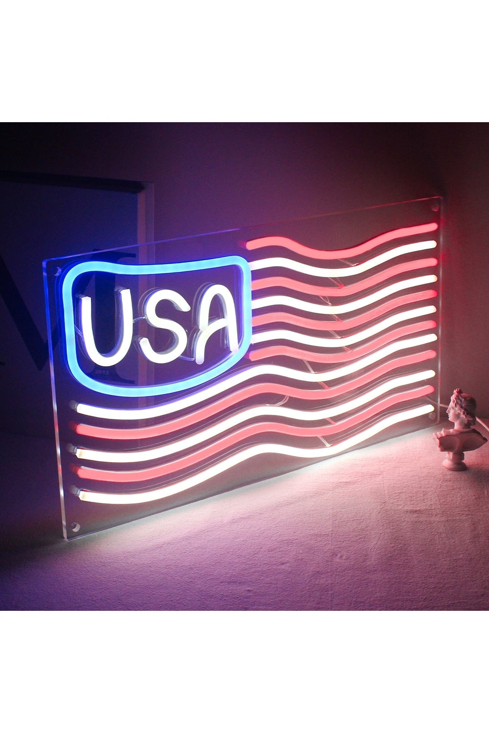 American Flag Neon Light Display