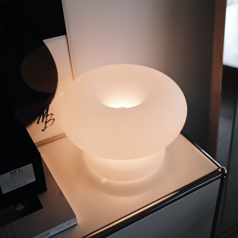 Modern White Glass Reading Lamp