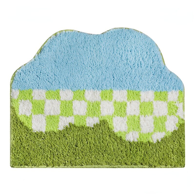 Natural Green Moss Bedroom Rug