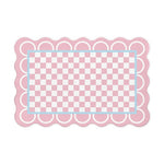 Soft Checkered Plush Rug