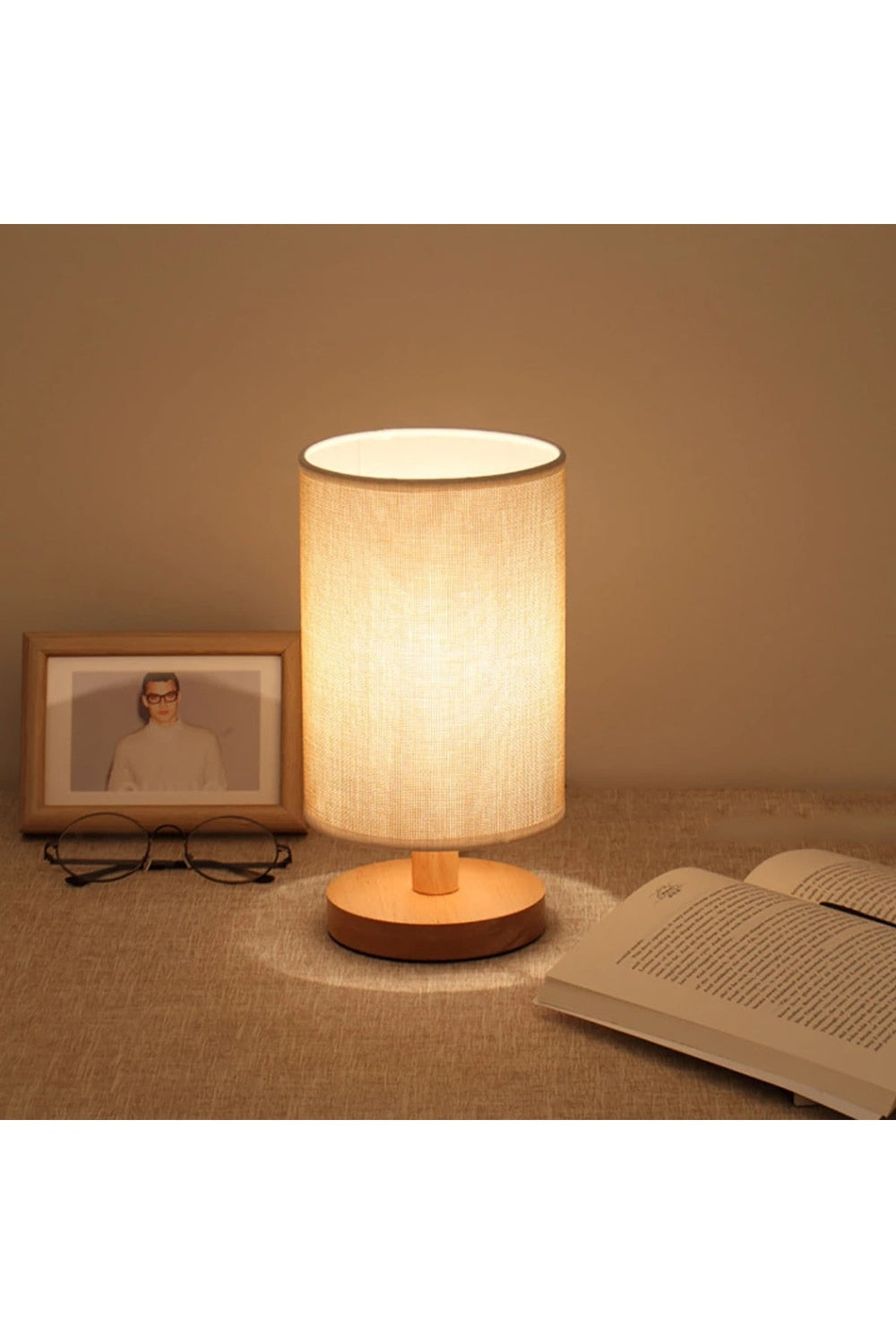 Light Academia Linen Table Lamp