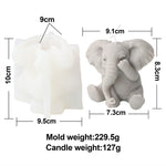 Baby Elephant Candle Mold Design