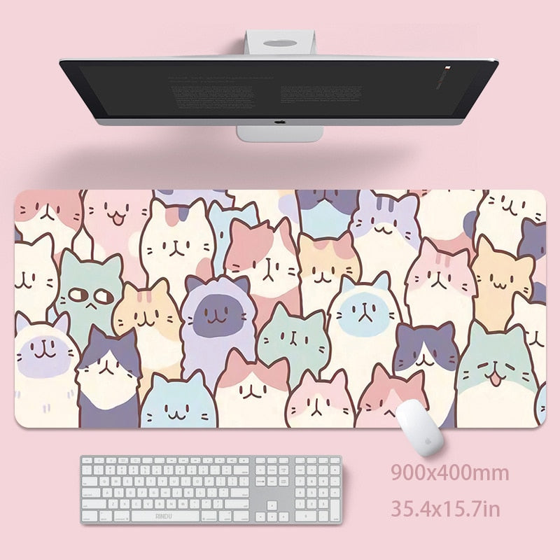 Cute Cat Large Deskmat