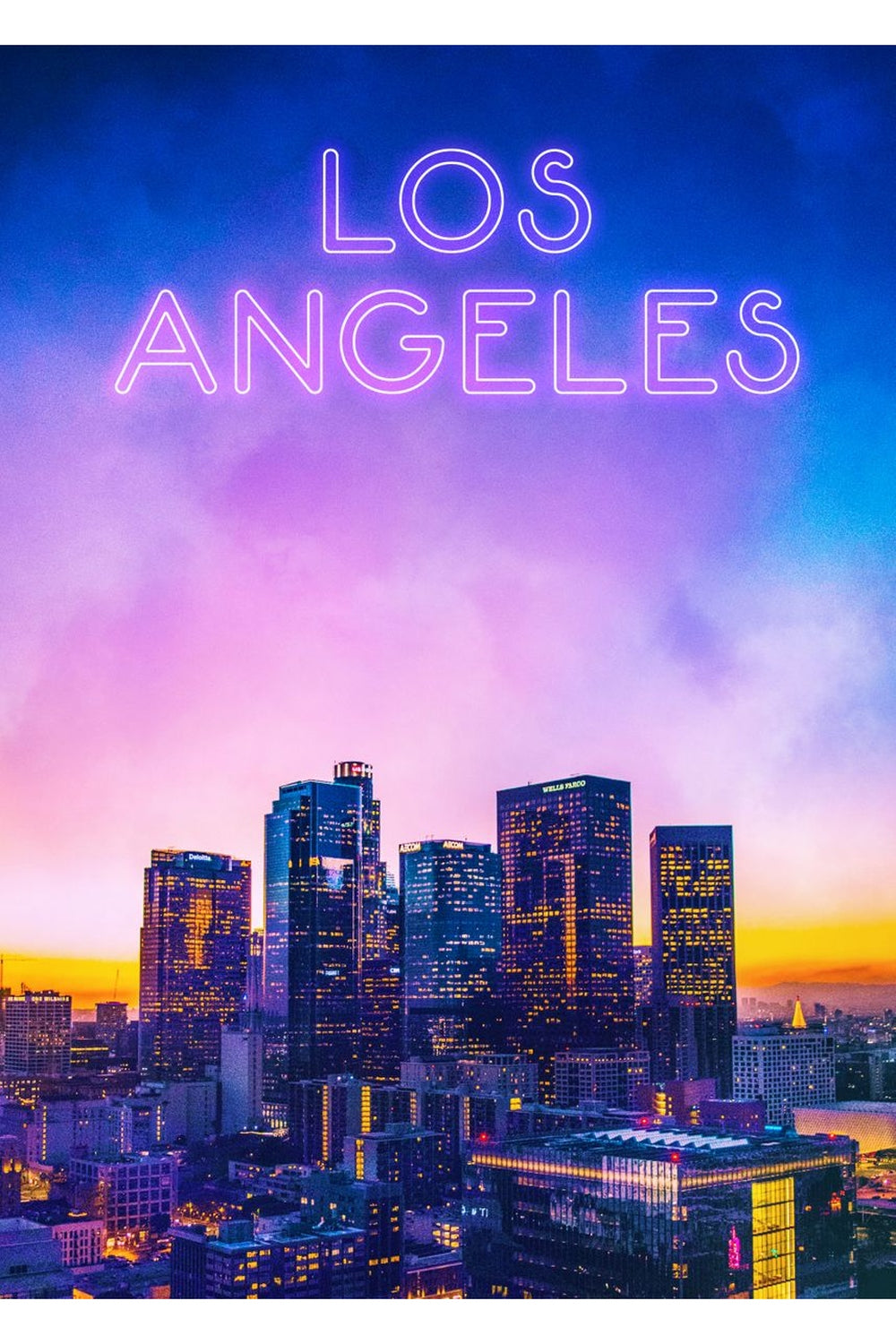 Night Capitals Neon Lights Posters