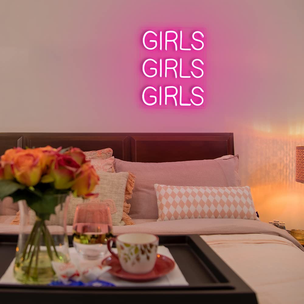 Neon Girl Silhouette Wall Light