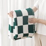 Nordic Waxy Checkered Throw Blanket