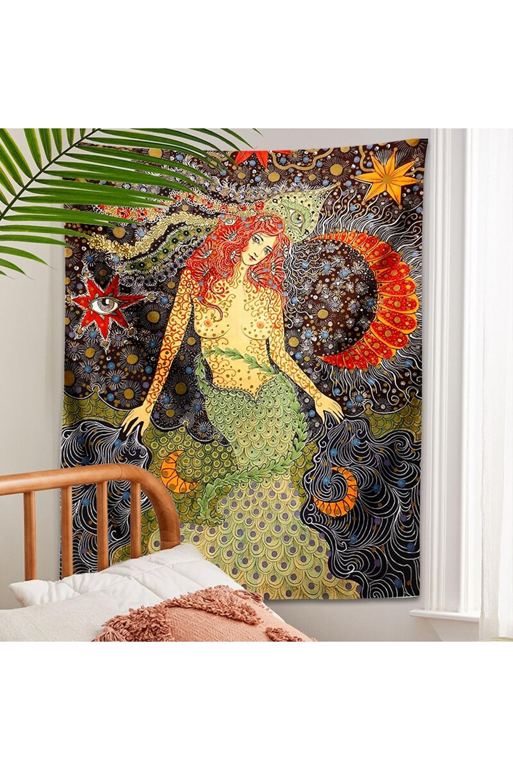 Mermaid Fantasy Psychedelic Tapestry