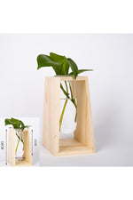 Wooden Hydroponic Plant Vases