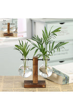 Wooden Hydroponic Plant Vases