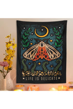 Crescent Moon Mushroom Tapestry