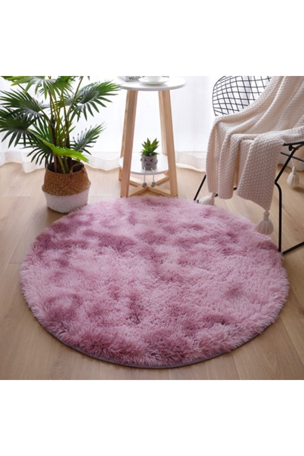 Soft Fluffy Round Rug