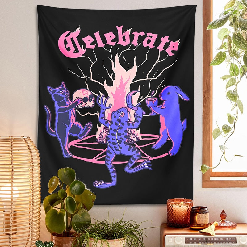 Charming Cat Tapestry Art