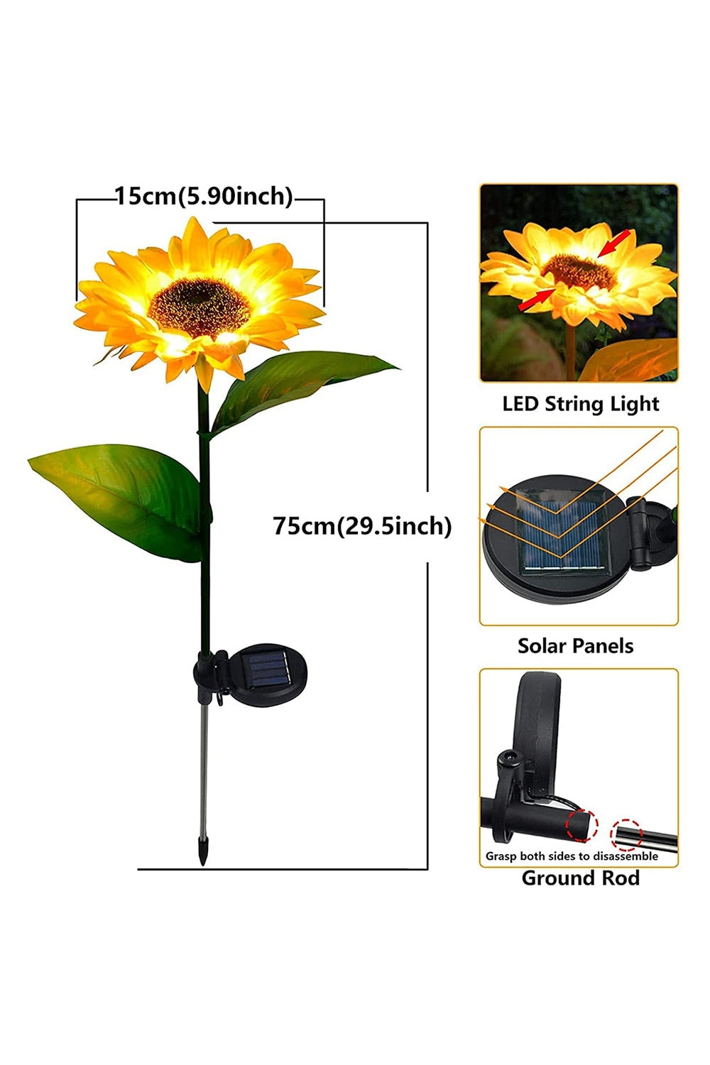 Pathway Solar Flower Garden Lights