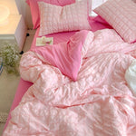 Princess Pink Seersucker Bedding Set