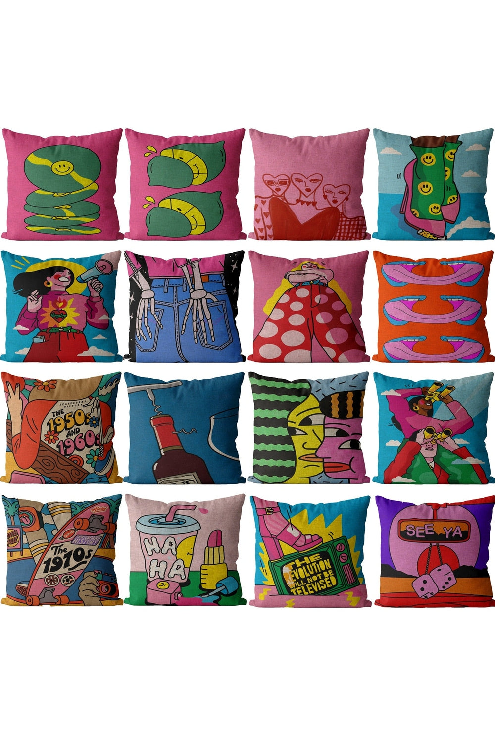 Cartoon Patterns Pillow Case