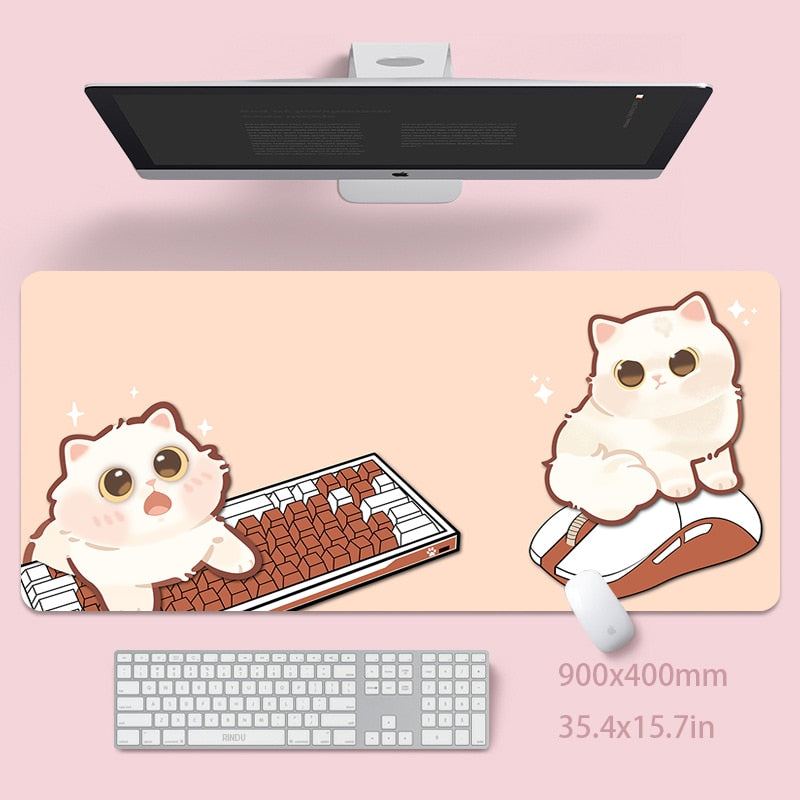 Cute Cat Large Deskmat