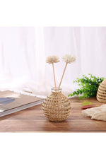 Light Academia Rattan Glass Vases