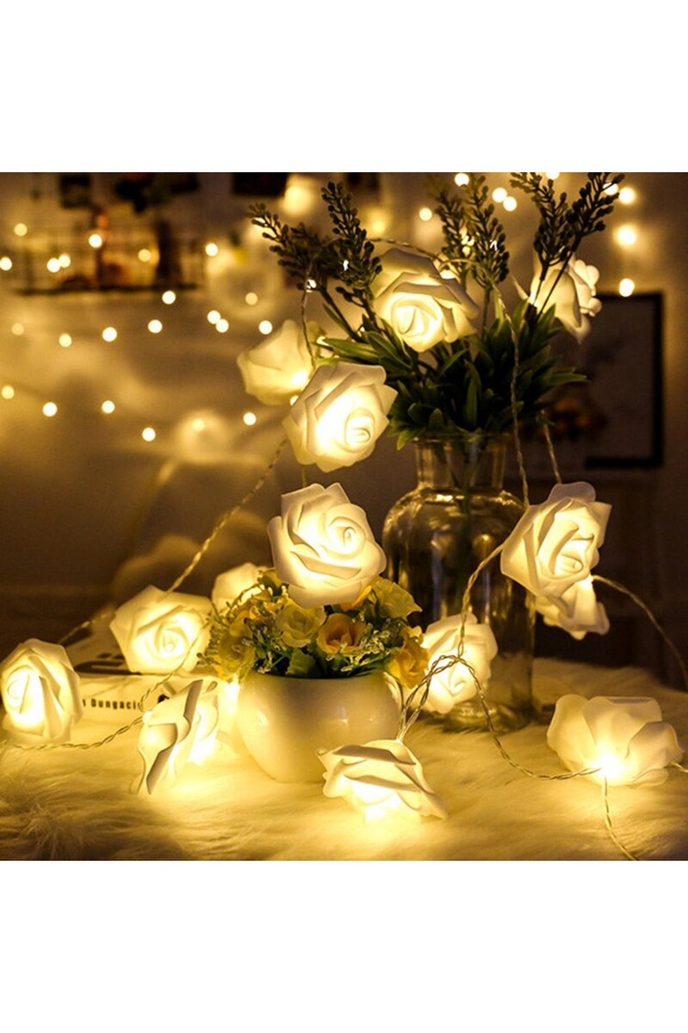 Valentine's LED Rose Garland