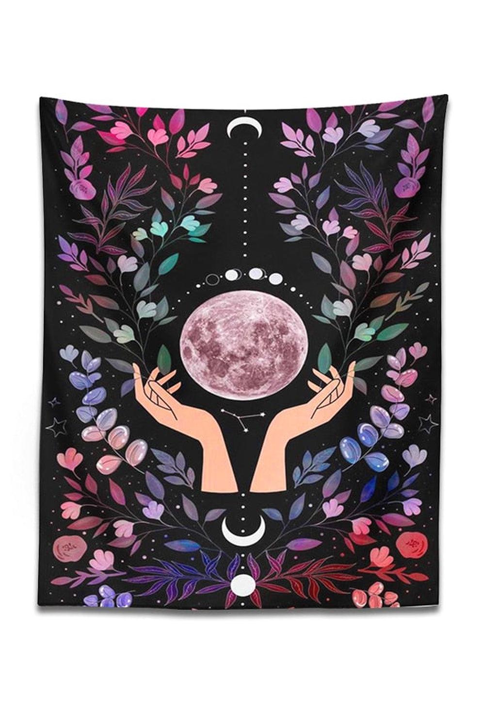 Botanical Moon Occult Tapestry