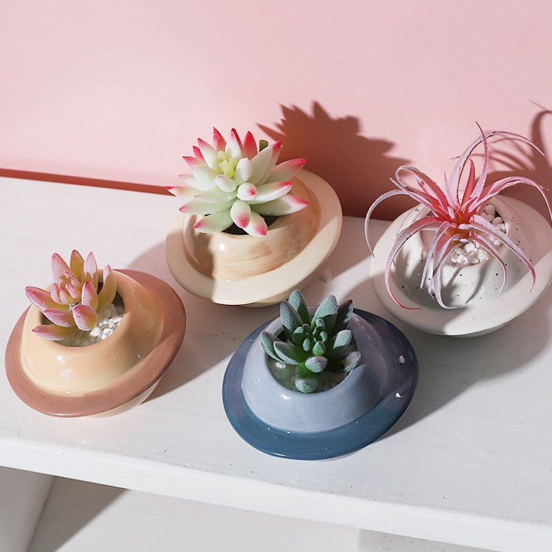 Planet Ceramic Succulent Pot