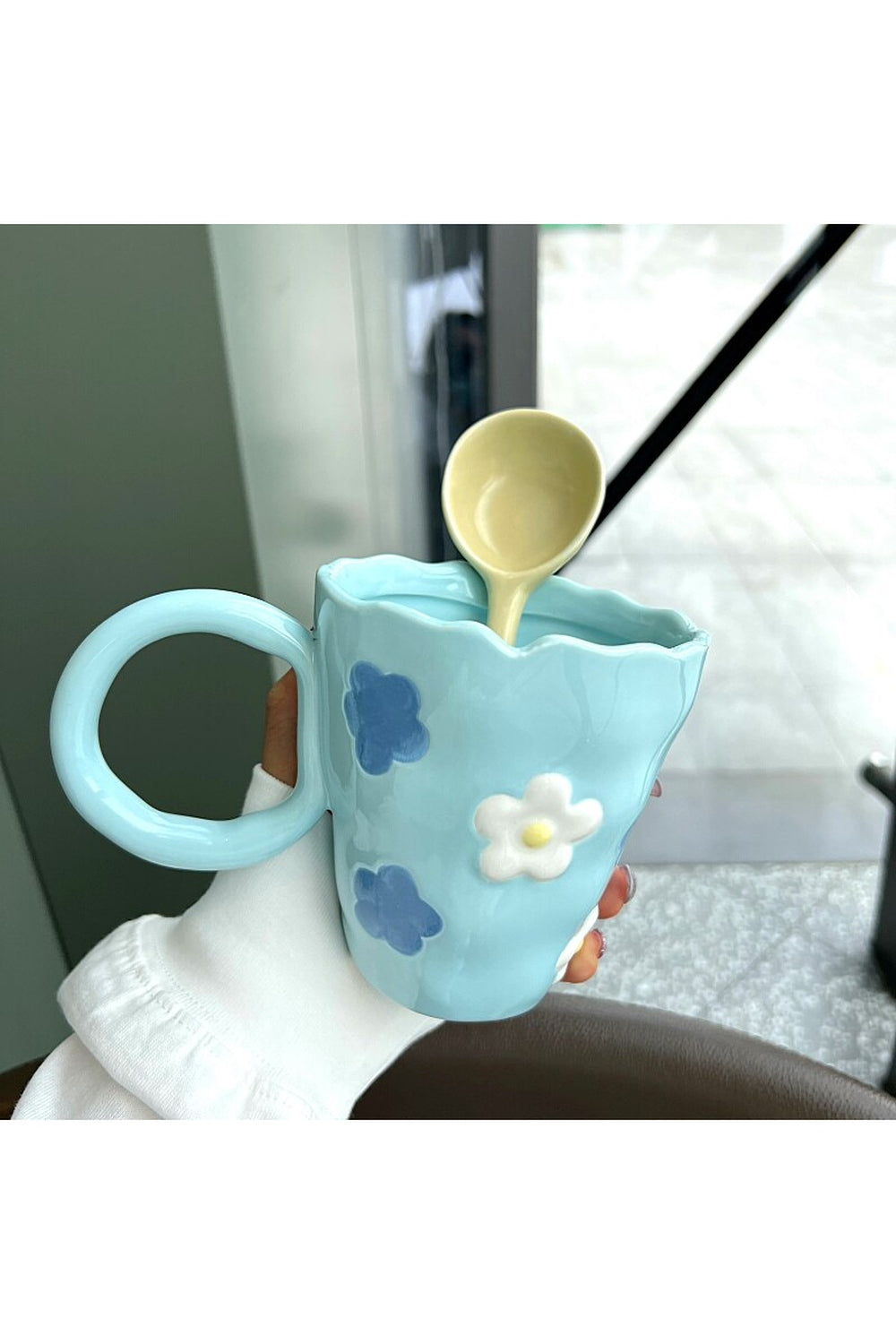 Hand-Painted Floral Coffee Mug