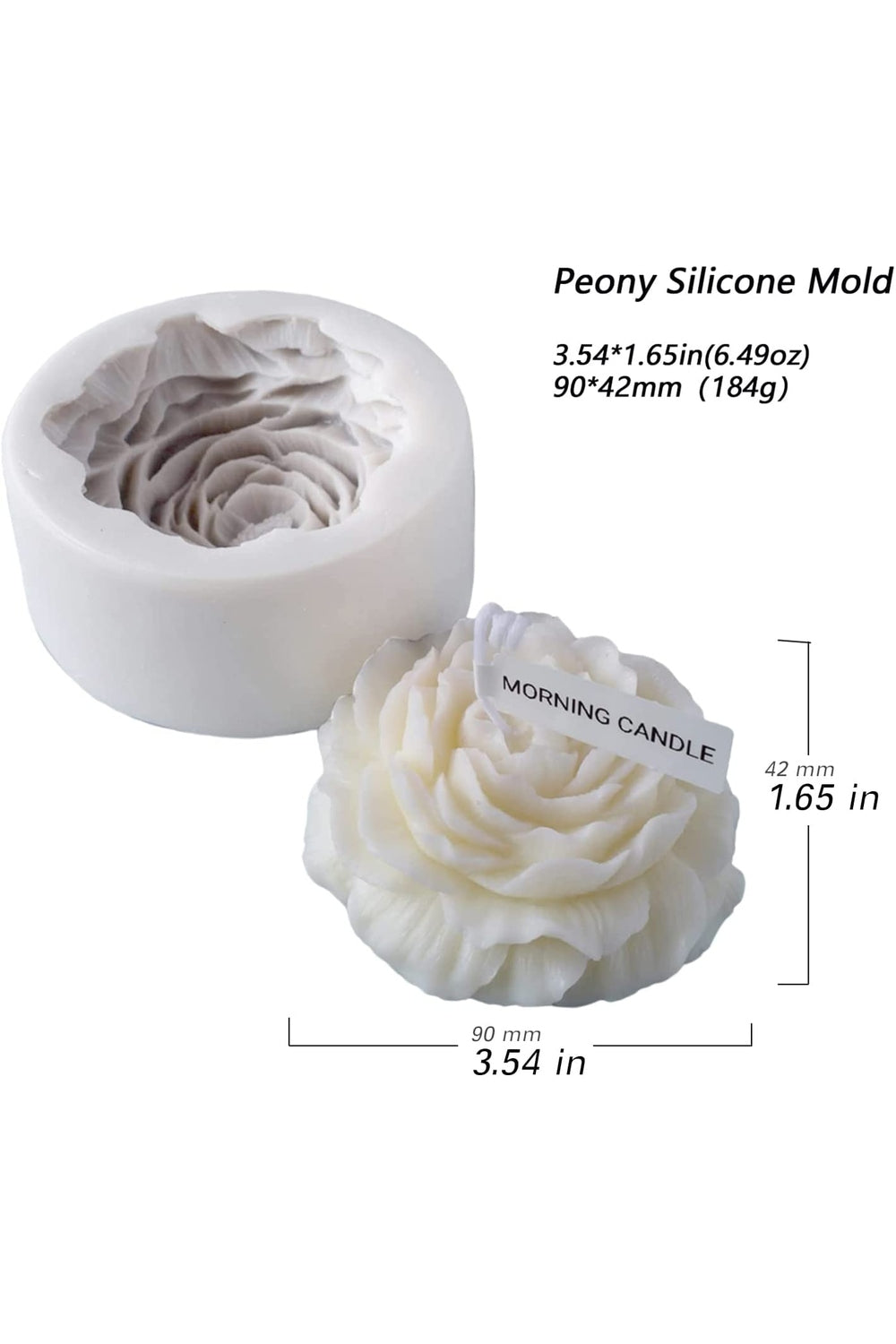 Peony Flower Candle Mold