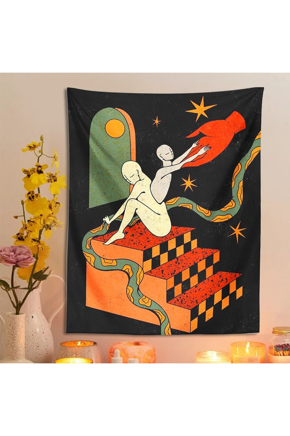 Entrancing Trippy Art Tapestry