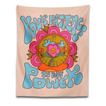 Vintage Boho Rainbow Flower Tapestry