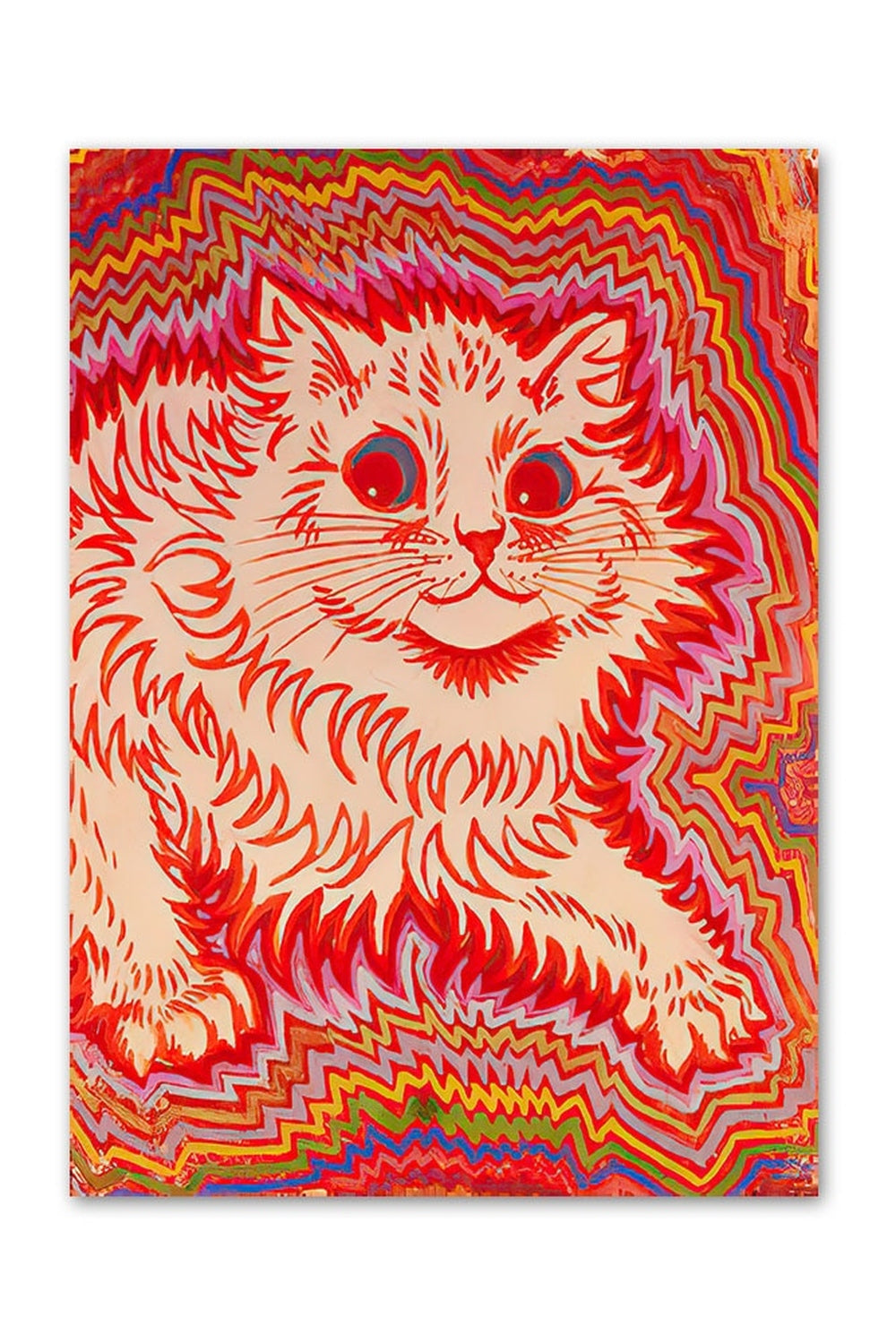 Louis Wain Cats Psychedelic Poster