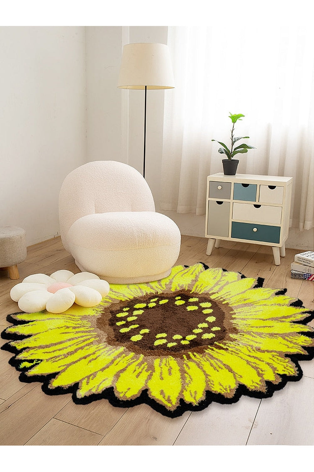 Blossom Sunflower Tufted Rug