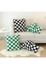 Checkerboard Fleece Pillow Cover