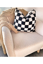 Checkerboard Fleece Pillow Cover