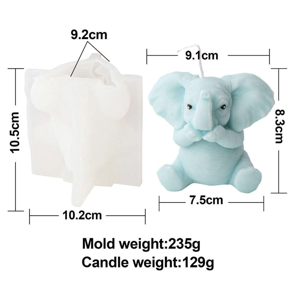 Baby Elephant Candle Mold