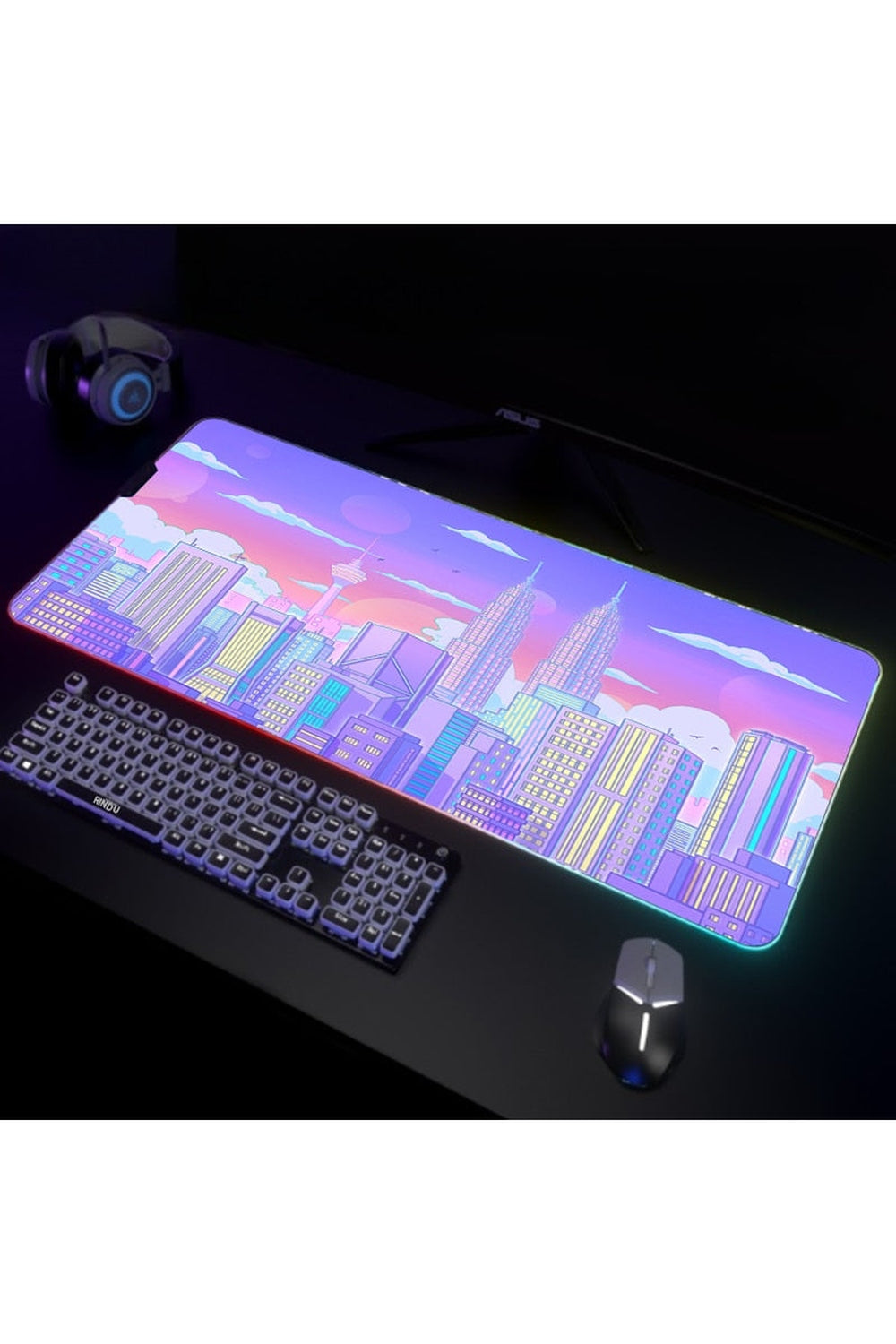 Moon LED Gaming Mousepad