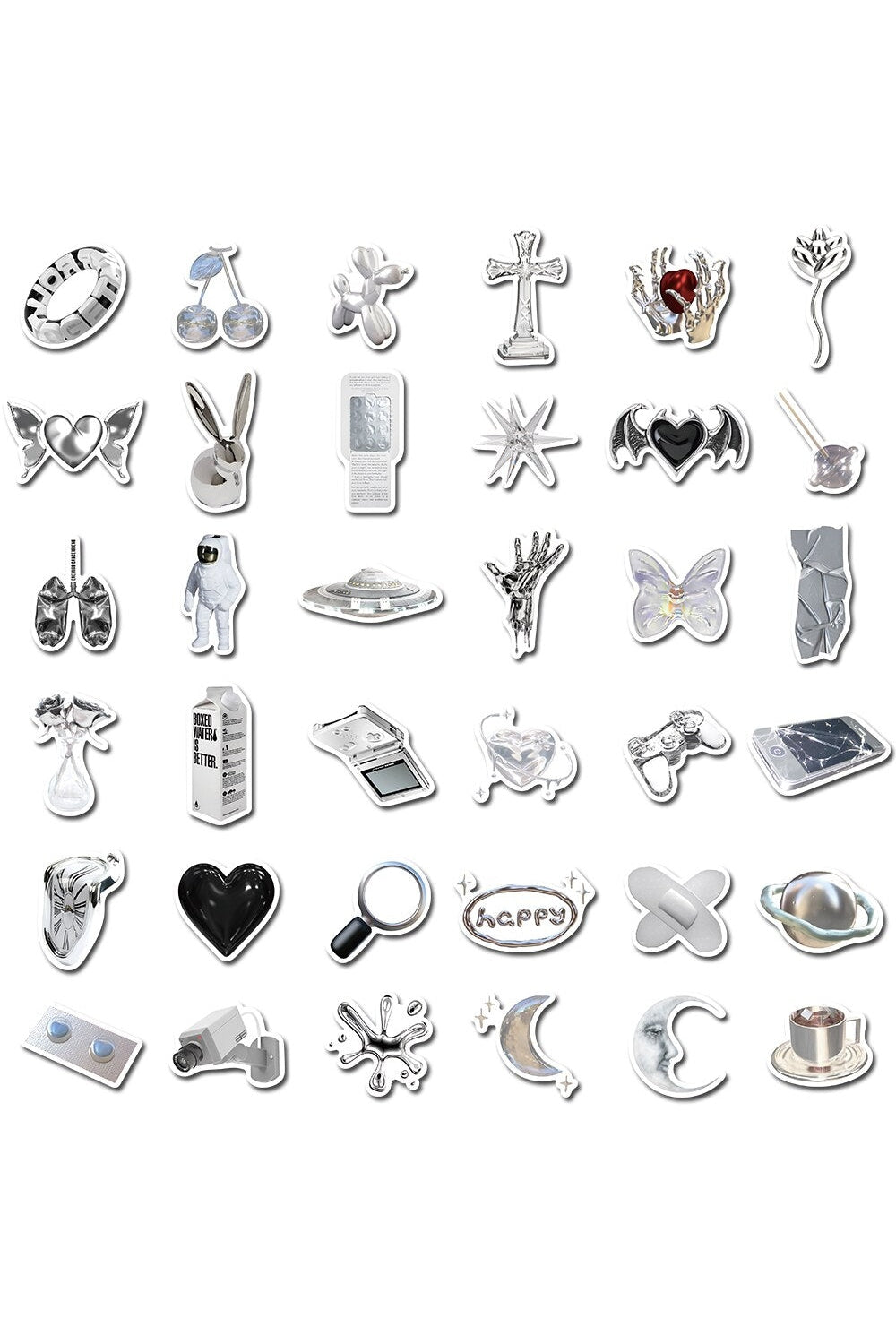 Street Art Silver Graffiti Stickers