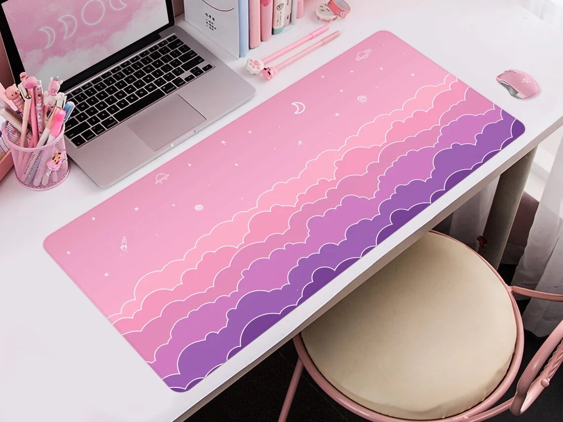 Purple Kawaii Deskmat