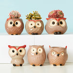 Wise Owl Ceramic Flower Pot