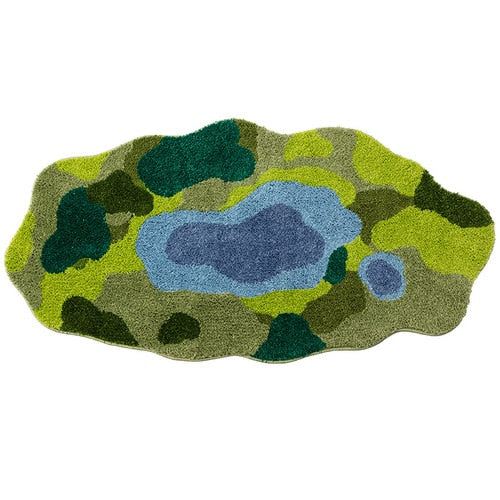 Green Moss Bedroom Rug