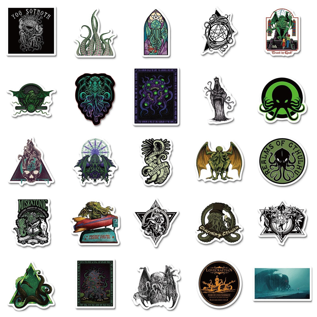 10/50PCS Horror Cthulhu Stickers