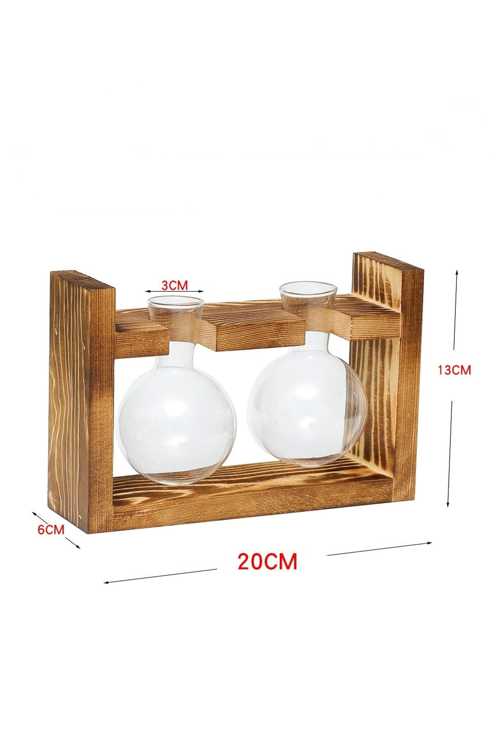 Wooden Hydroponic Plant Vases