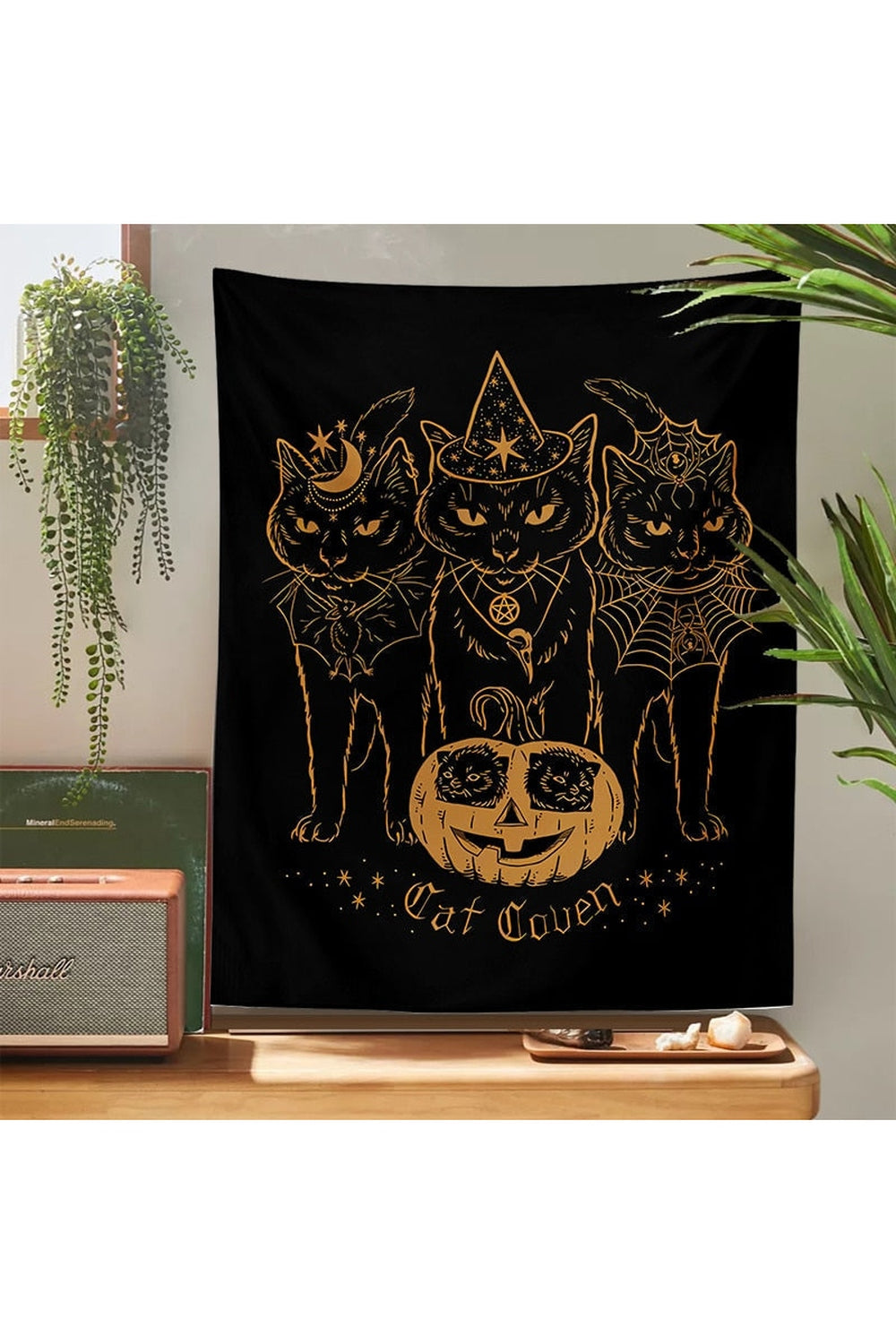 Mystical Cat Divination Tapestry