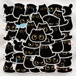 Black Cat Laptop Sticker Set