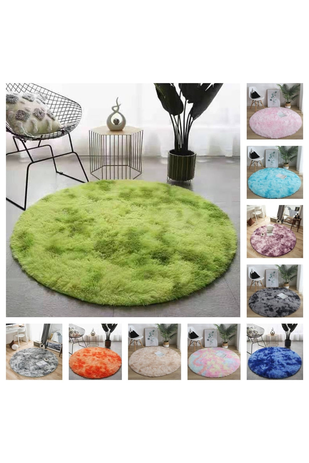 Soft Fluffy Round Rug